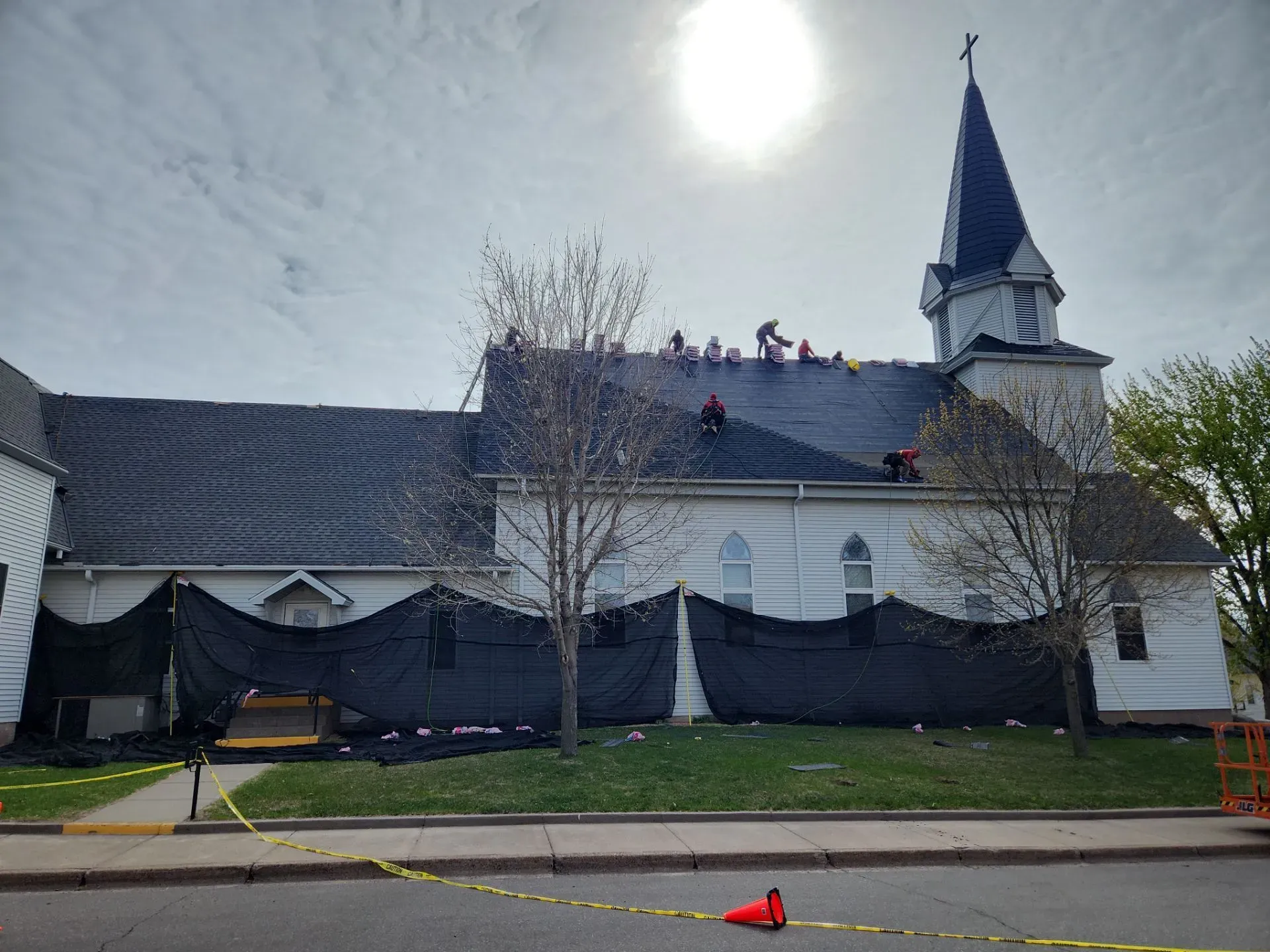 Completed church roof replacement in North Branch, MN