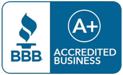A plus BBB rating badge