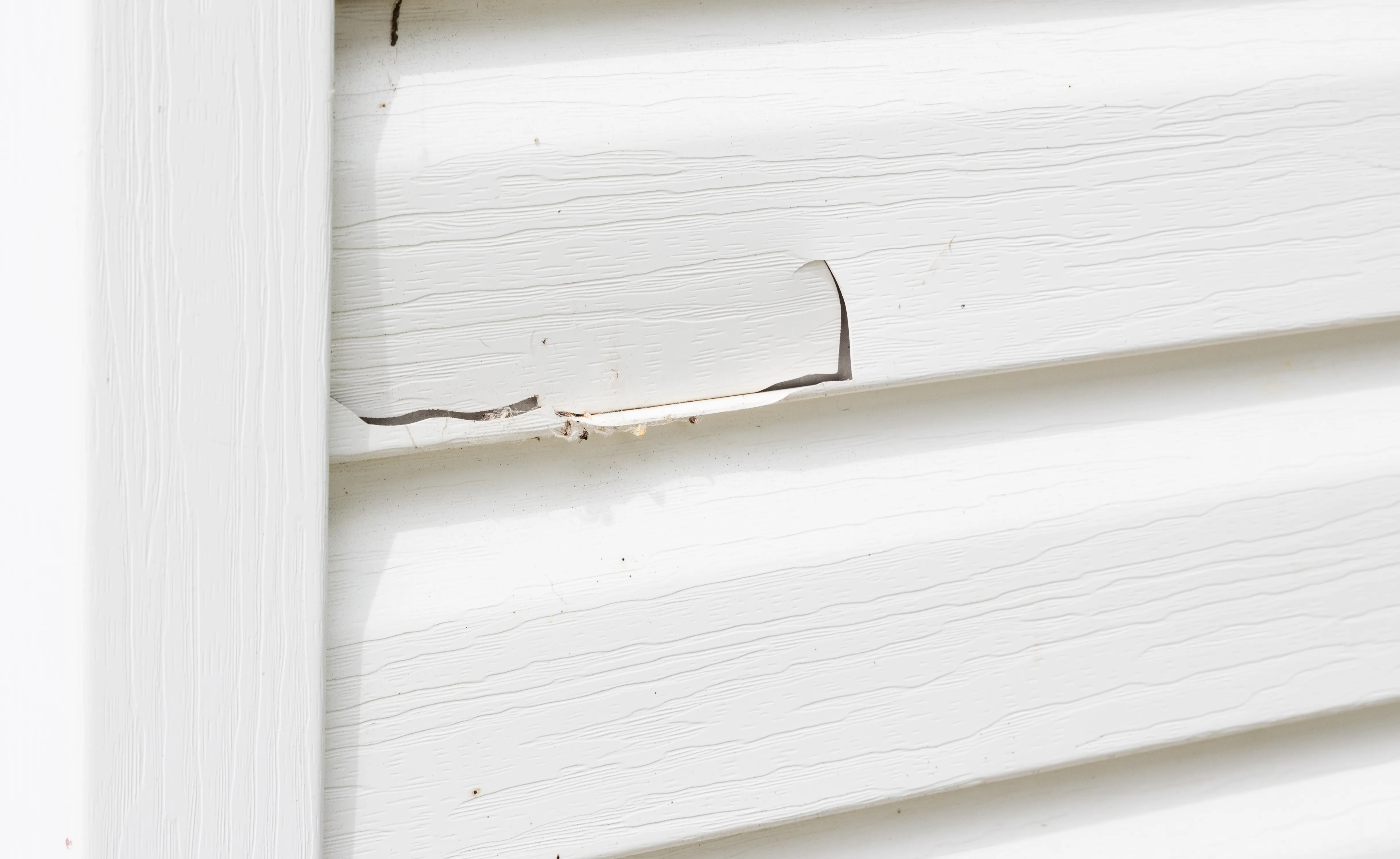 Cracked and damaged siding