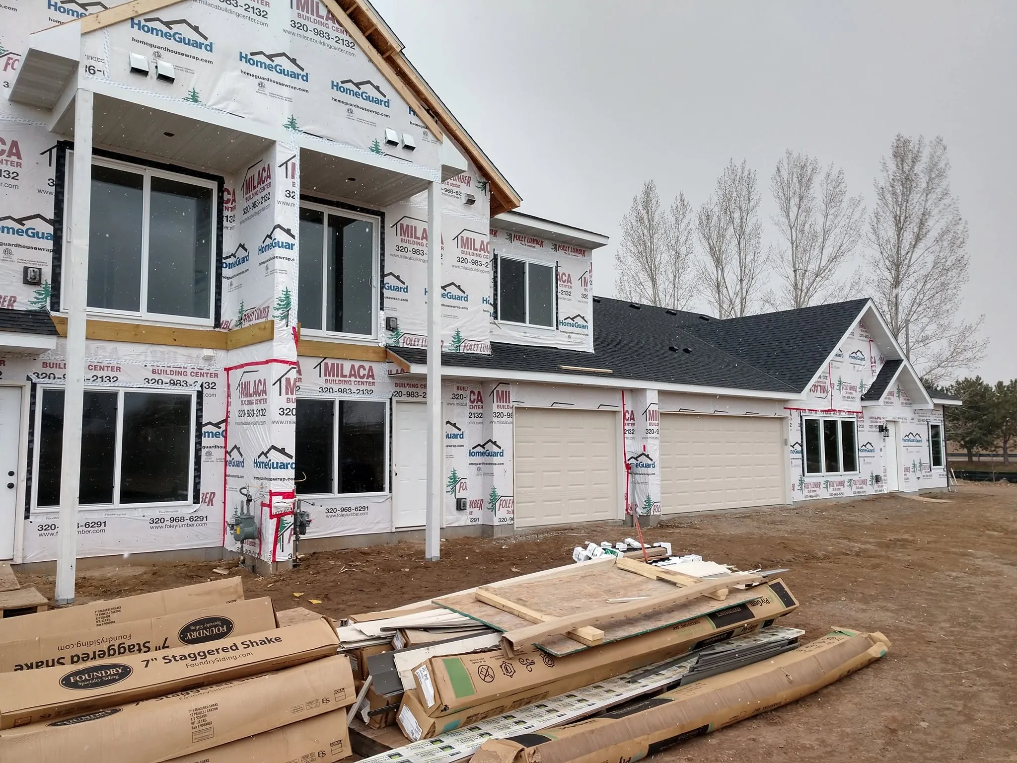 Completed home siding project by K Preisler Construction
