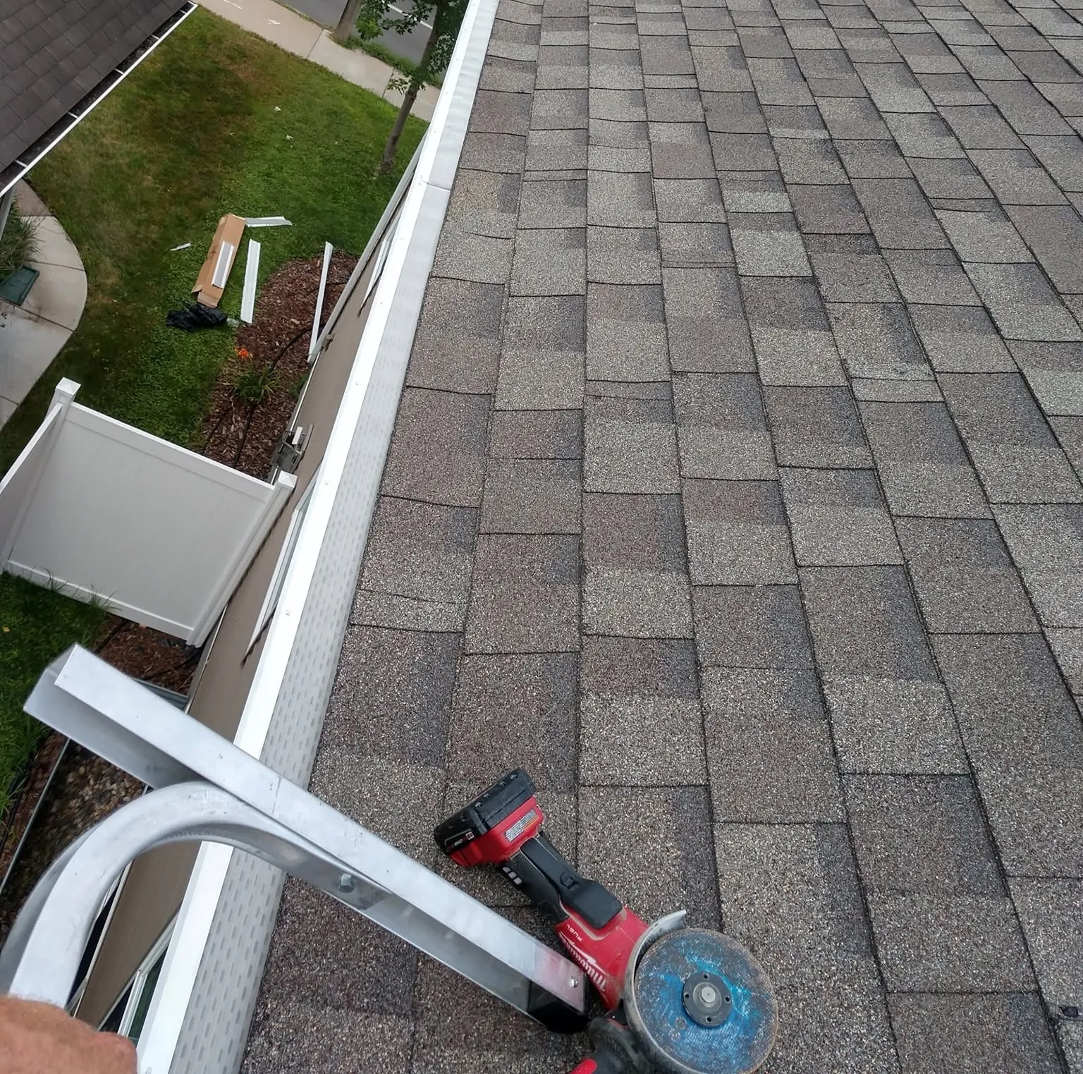 Gutter gaurd installation completed by K Preisler Construction in Central Minnesota